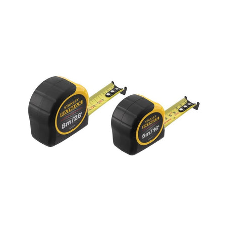 STANLEY® FatMax® Classic Tape Twin Pack 5m/16ft + 8m/26ft (Width 32mm)-STA081745