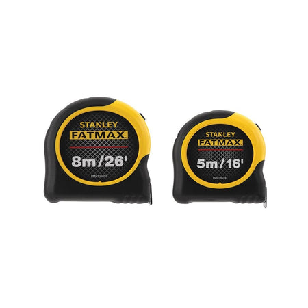 STANLEY® FatMax® Classic Tape Twin Pack 5m/16ft + 8m/26ft (Width 32mm)-STA081745