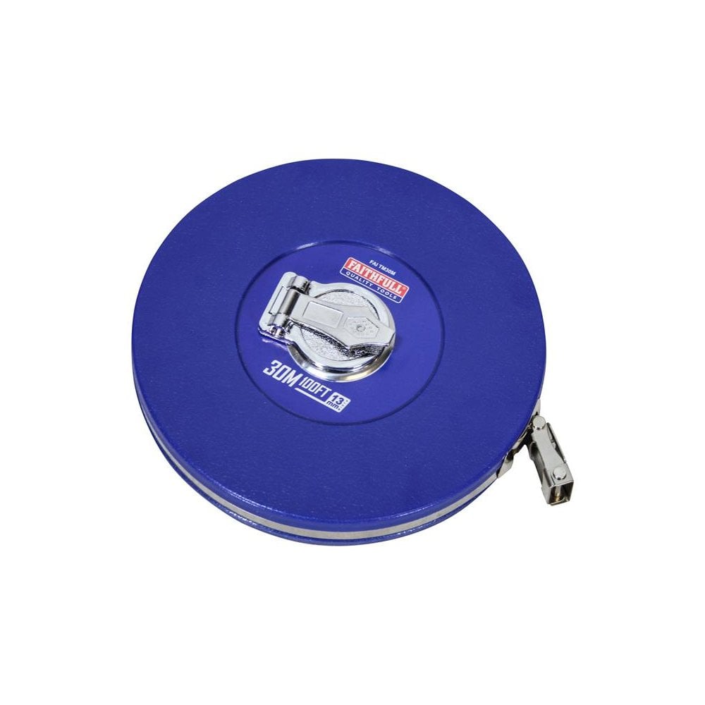 Faithfull Rounded Long Tape 30m/100ft (Width 13mm)-FAITM30M