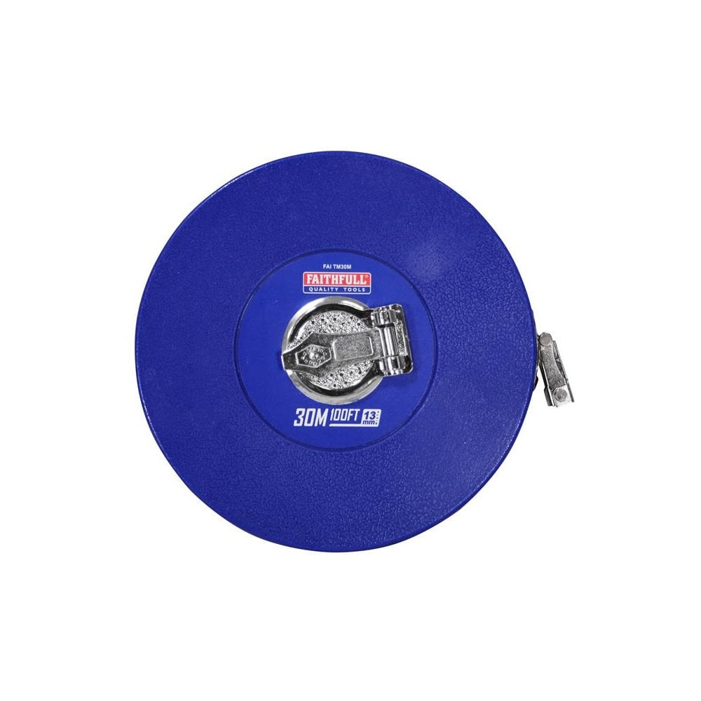Faithfull Rounded Long Tape 30m/100ft (Width 13mm)-FAITM30M