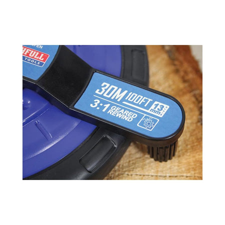 Faithfull Enclosed Fibreglass Long Tape 30m/100ft (Width 13mm)-FAITM30FEN