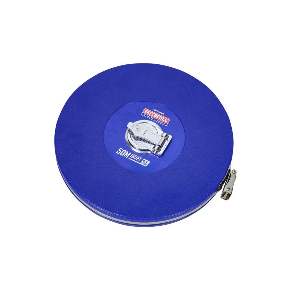 Faithfull Rounded Long Tape 50m/165ft (Width 13mm)-FAITM50M