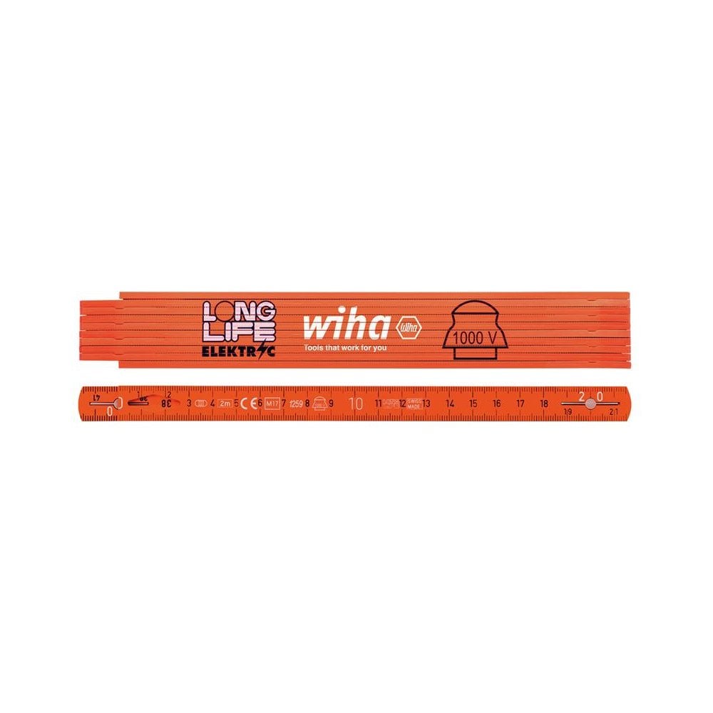 Wiha Longlife® Electrician's Folding Ruler 2m-WHA42068