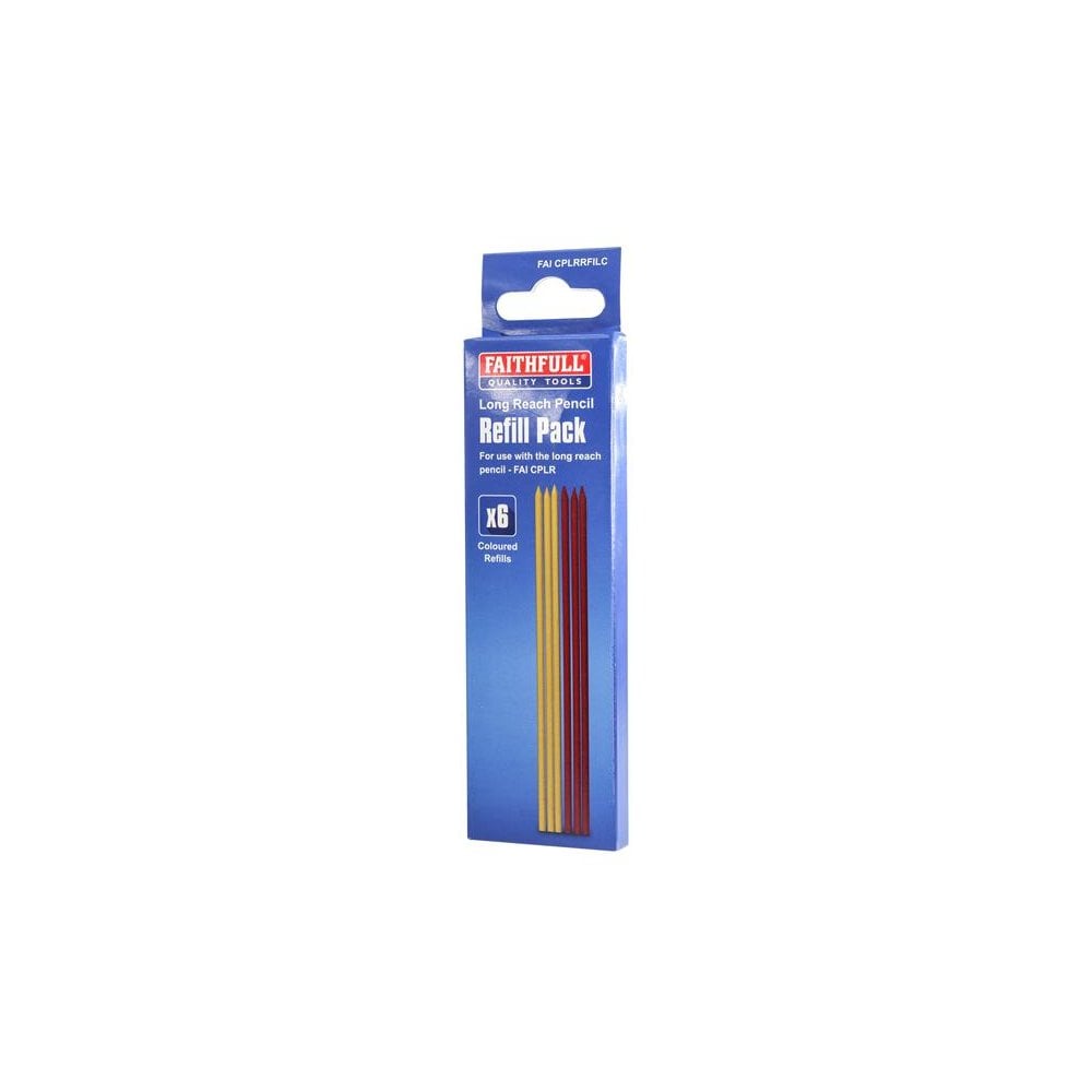 Faithfull Mixed Pencil Marking Refill Pack, 6 Piece-FAICPLRRFILC