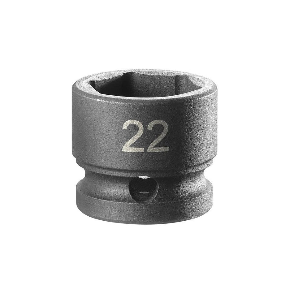 Facom 6-Point Stubby Impact Socket 1/2in Drive 22mm-FCMNSS22A