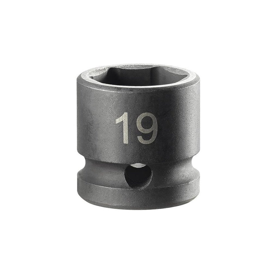 Facom 6-Point Stubby Impact Socket 1/2in Drive 19mm-FCMNSS19A
