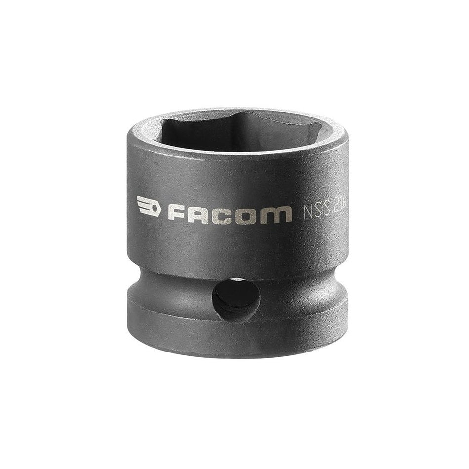 Facom 6-Point Stubby Impact Socket 1/2in Drive 21mm-FCMNSS21A