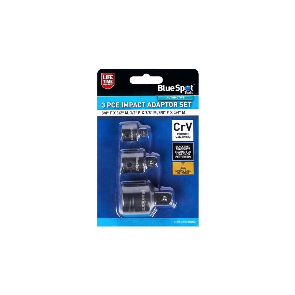 BlueSpot Tools Impact Adaptor Set, 3 Piece-B/S2093
