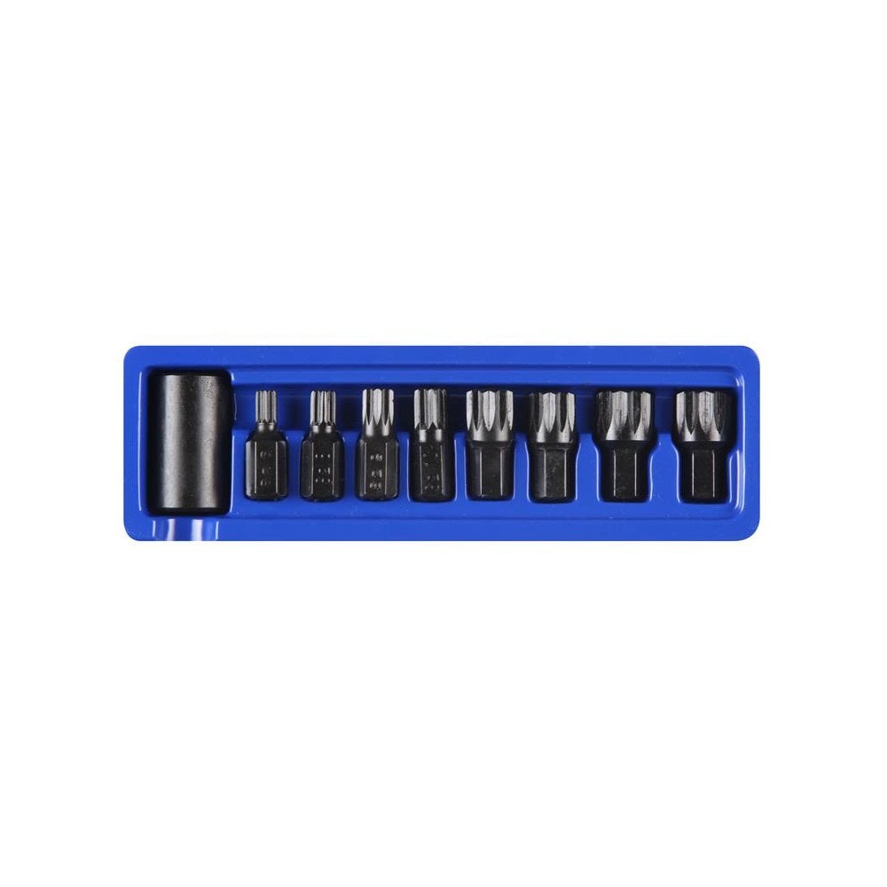 BlueSpot Tools 1/2in Impact Spline Bit Set, 9 Piece-B/S1496