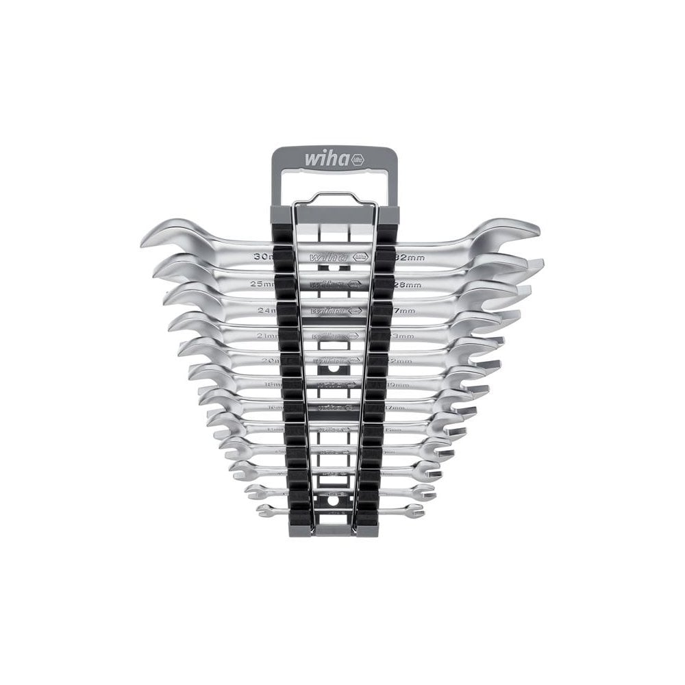 Wiha Double Open-End Spanner Set, 12 Piece-WHA44753