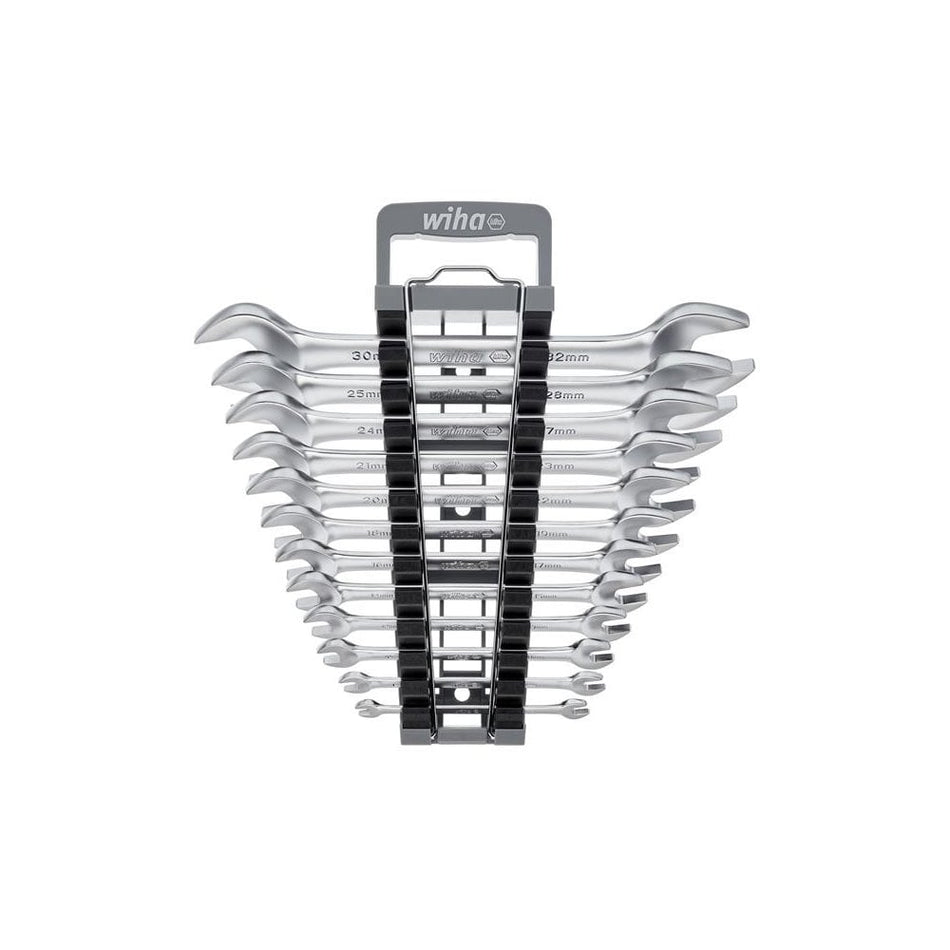 Wiha Double Open-End Spanner Set, 12 Piece-WHA44753