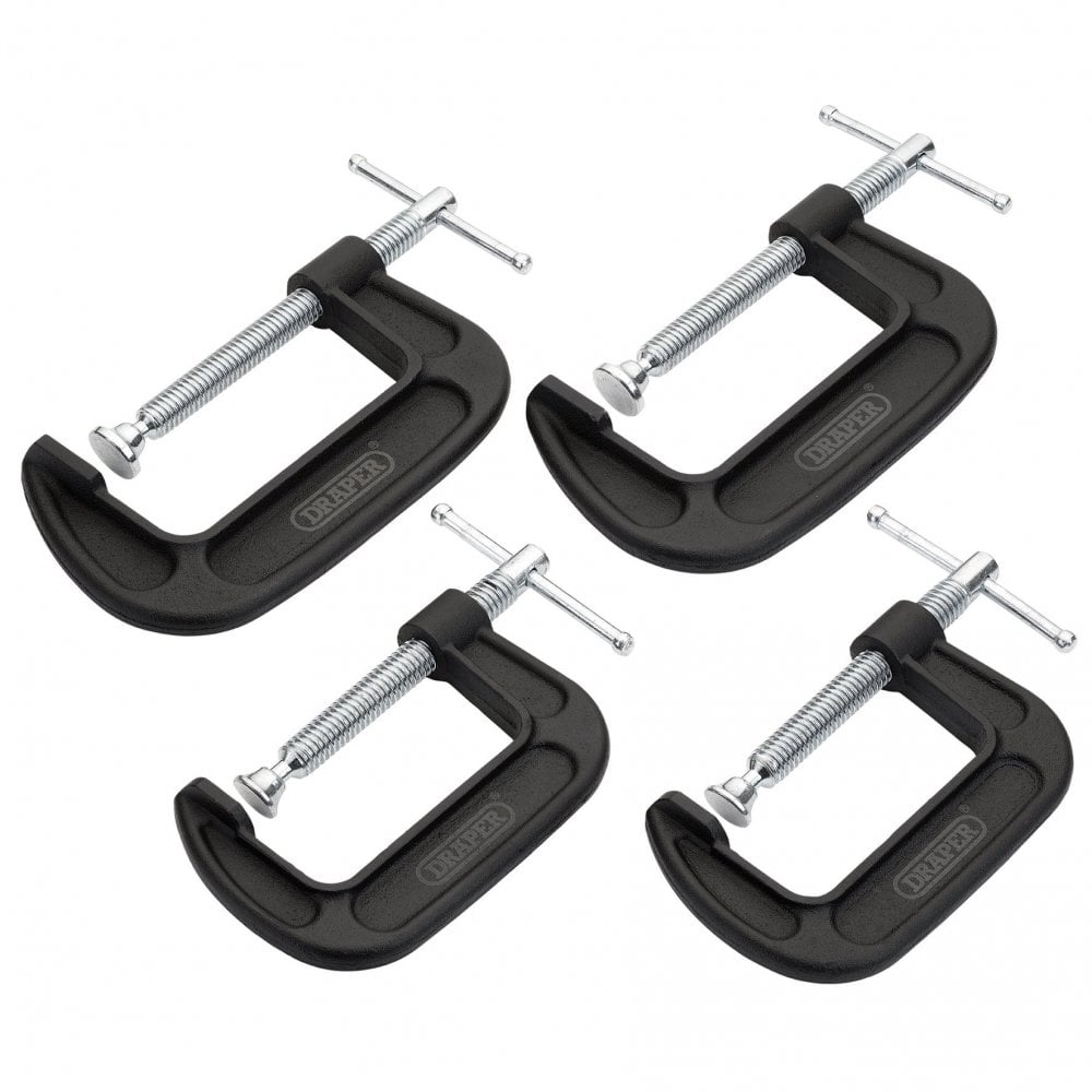 Heavy Duty G-Clamp Set (4 Piece): No.GCLS4