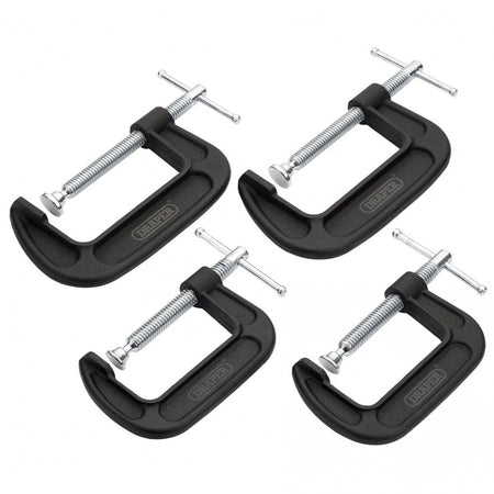 Heavy Duty G-Clamp Set (4 Piece): No.GCLS4