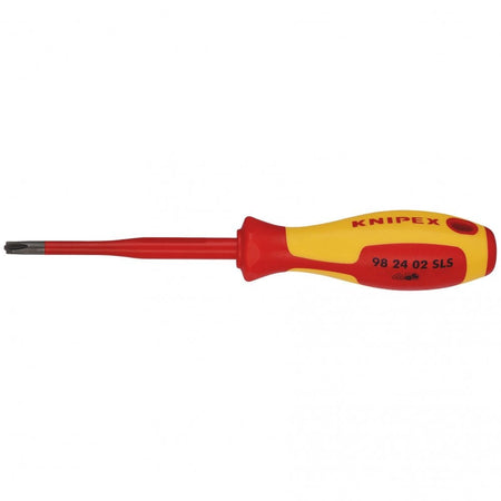 KNIPEX 98 24 02 SLS VDE Insulated Plus/Minus Screwdriver, PH/S2 x 100mm: No.98 24 02 SLS