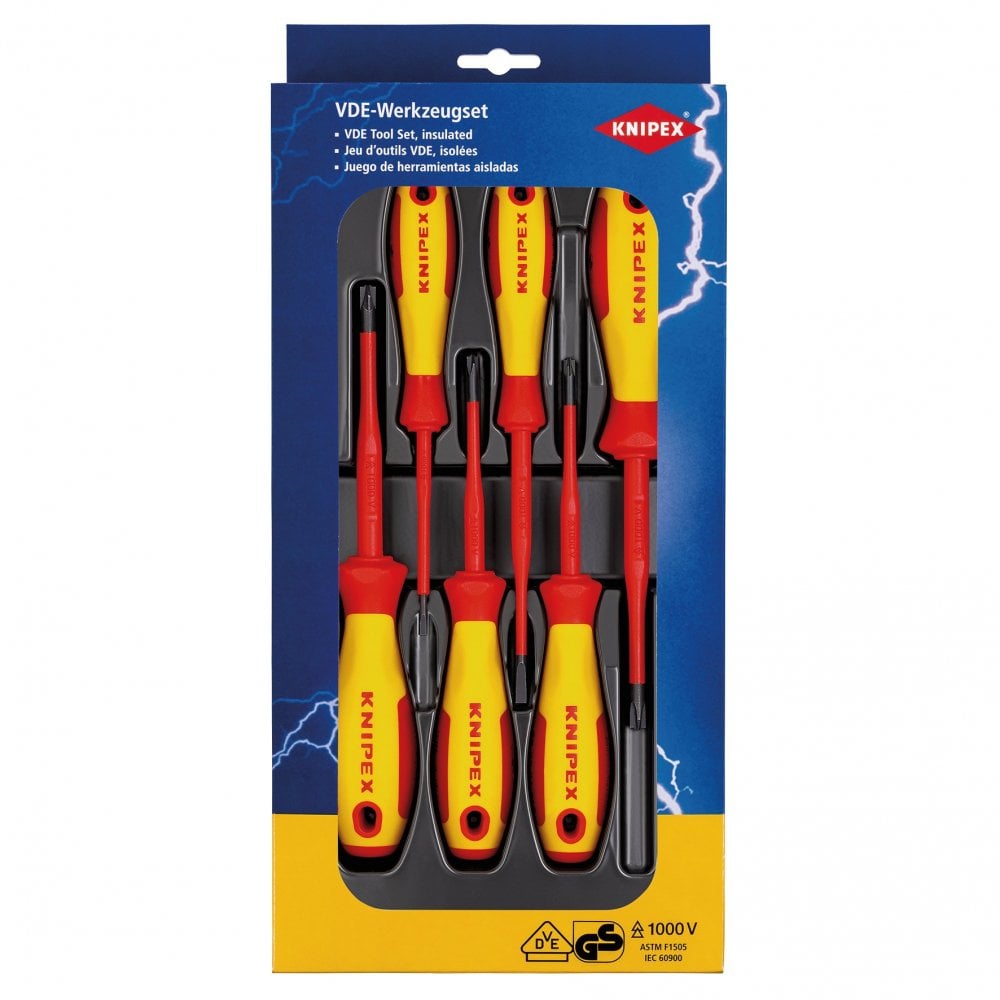 KNIPEX 00 20 12 V05 VDE PlusMinus/Slotted Screwdriver Set: No.00 20 12 V05