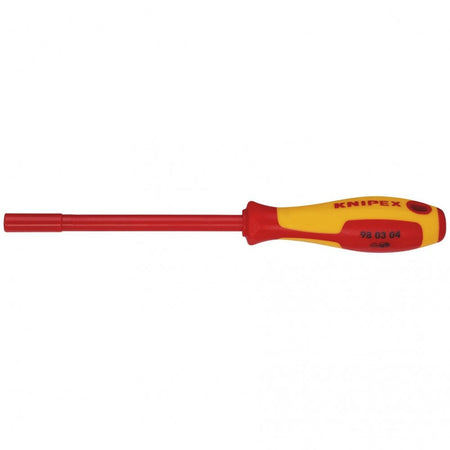 KNIPEX 98 03 04 VDE Insulated Nut Driver, 4.0 x 125mm: No.98 03 04