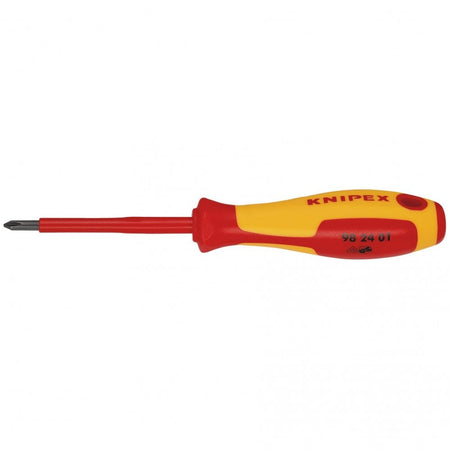 KNIPEX 98 24 01 VDE Insulated Screwdriver, PH1 x 80mm: No.98 24 01
