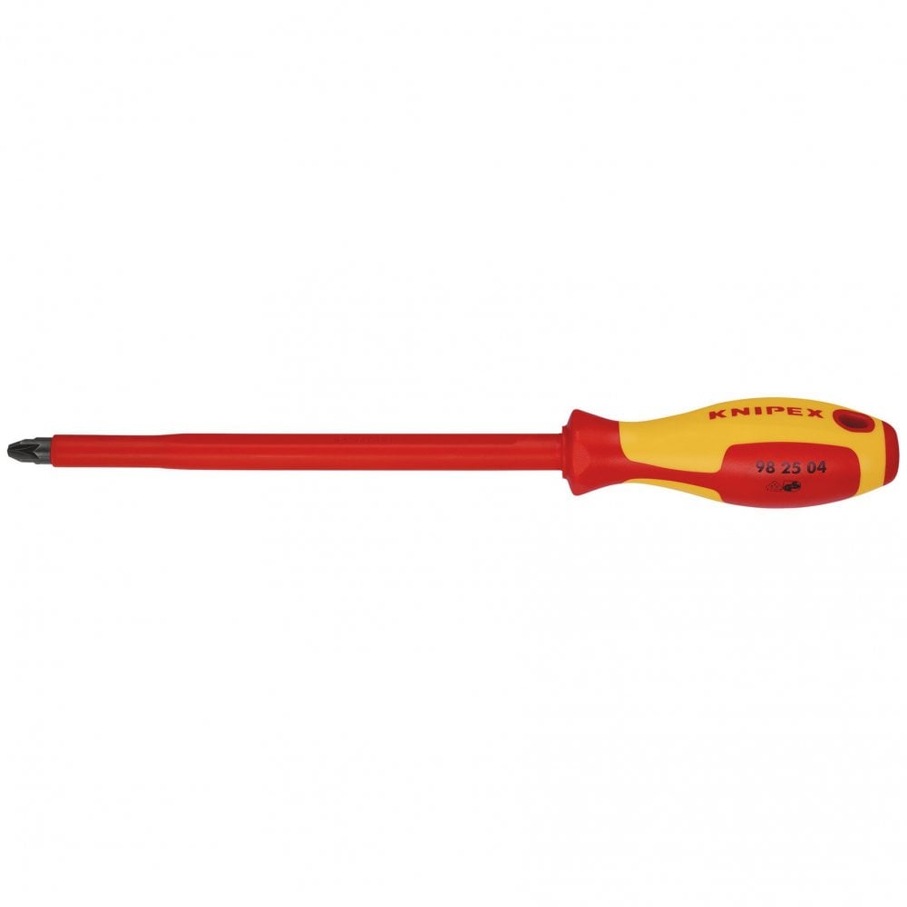 KNIPEX 98 25 04 VDE Insulated Pozidriv Screwdriver, PZ4 x 200mm: No.98 25 04