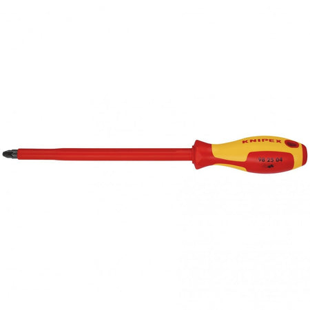 KNIPEX 98 25 04 VDE Insulated Pozidriv Screwdriver, PZ4 x 200mm: No.98 25 04