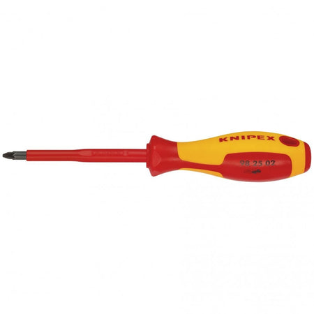 KNIPEX 98 25 02 VDE Insulated Pozidriv Screwdriver, PZ2 x 100mm: No.98 25 02