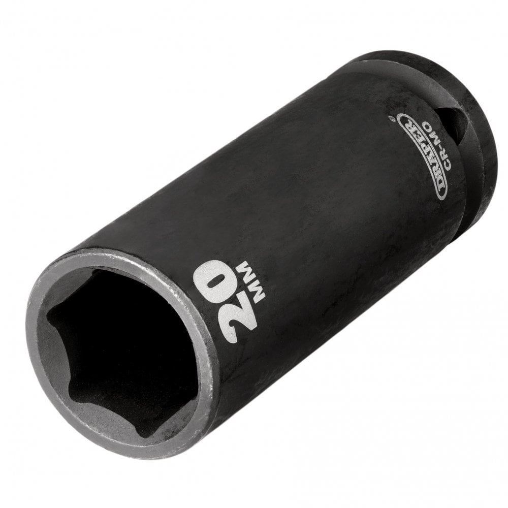Draper Hi-TORQ Deep Impact Socket, 1/2" Sq. Dr., 20mm: No.410D-MM