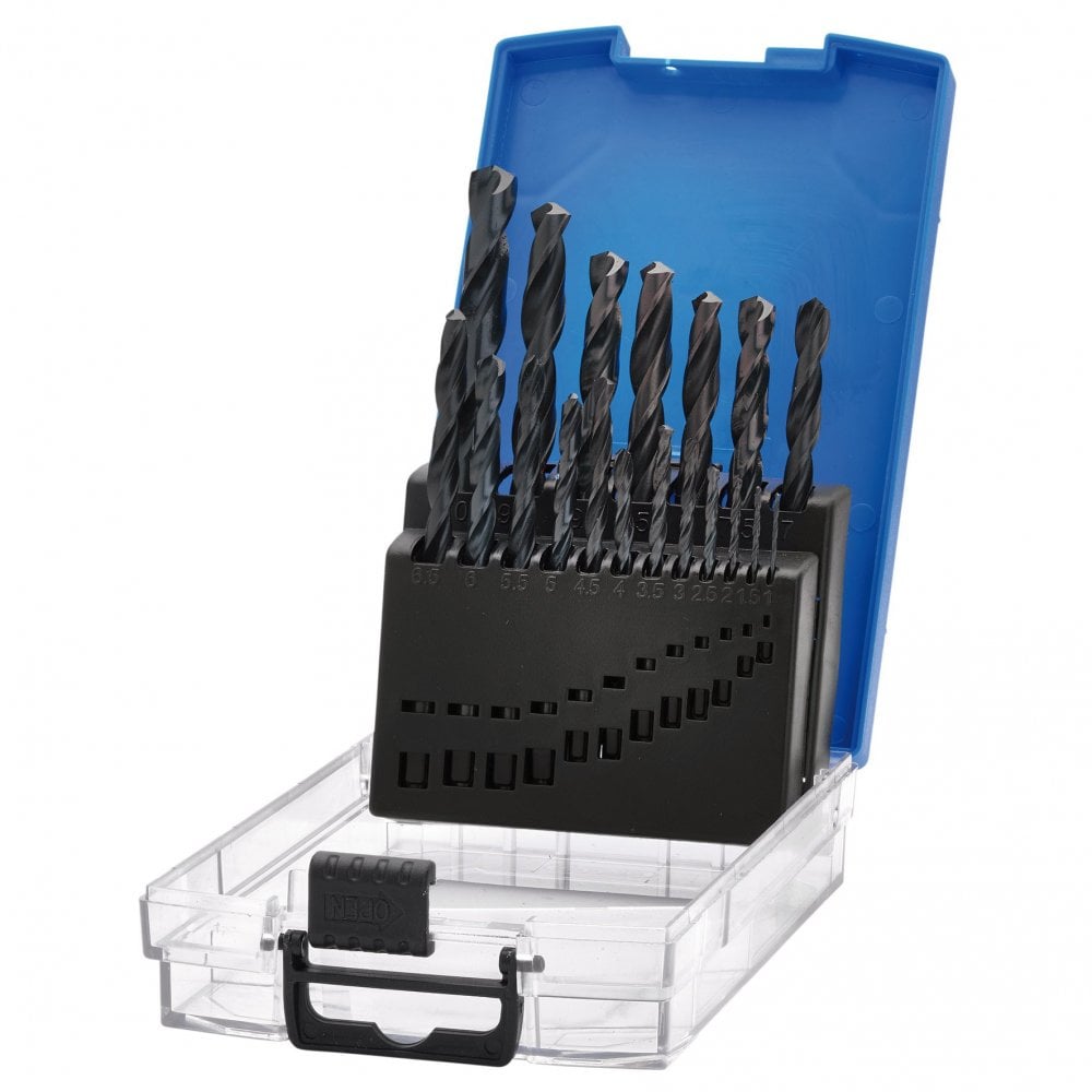Black HSS Drill Bit Set (19 Piece): No.DBBS1