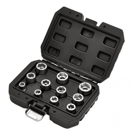Bolt Extractor Socket Set, 3/8" Sq. Dr. (11 Piece): No.BE-11PC