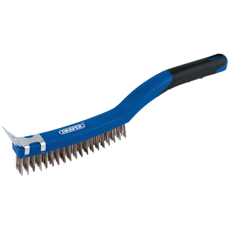 DRAPER Wire Scratch Brush with Scraper (3 Row): Model No. WBSC14SS