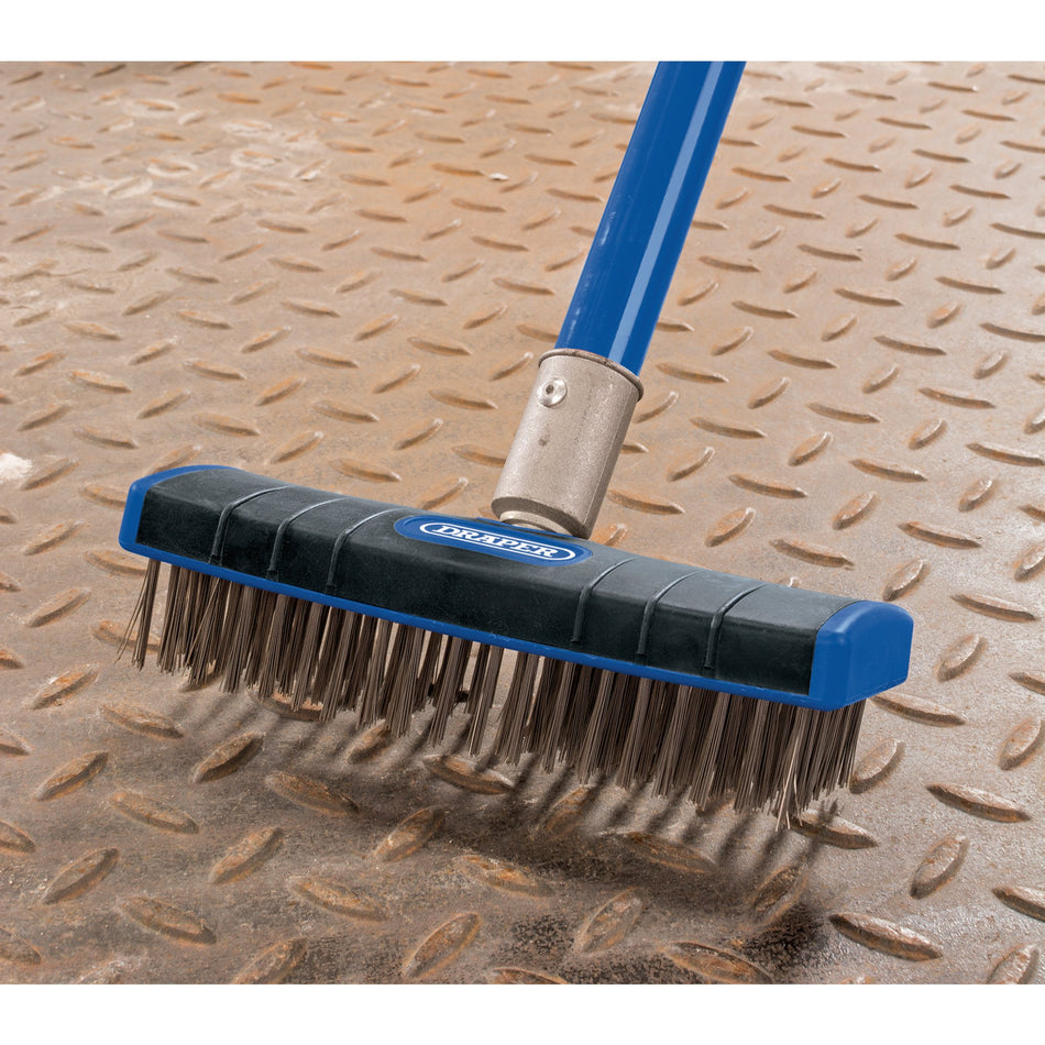 DRAPER Stainless Steel Bristle Scrub Brush (180mm): Model No. HD/SBSS
