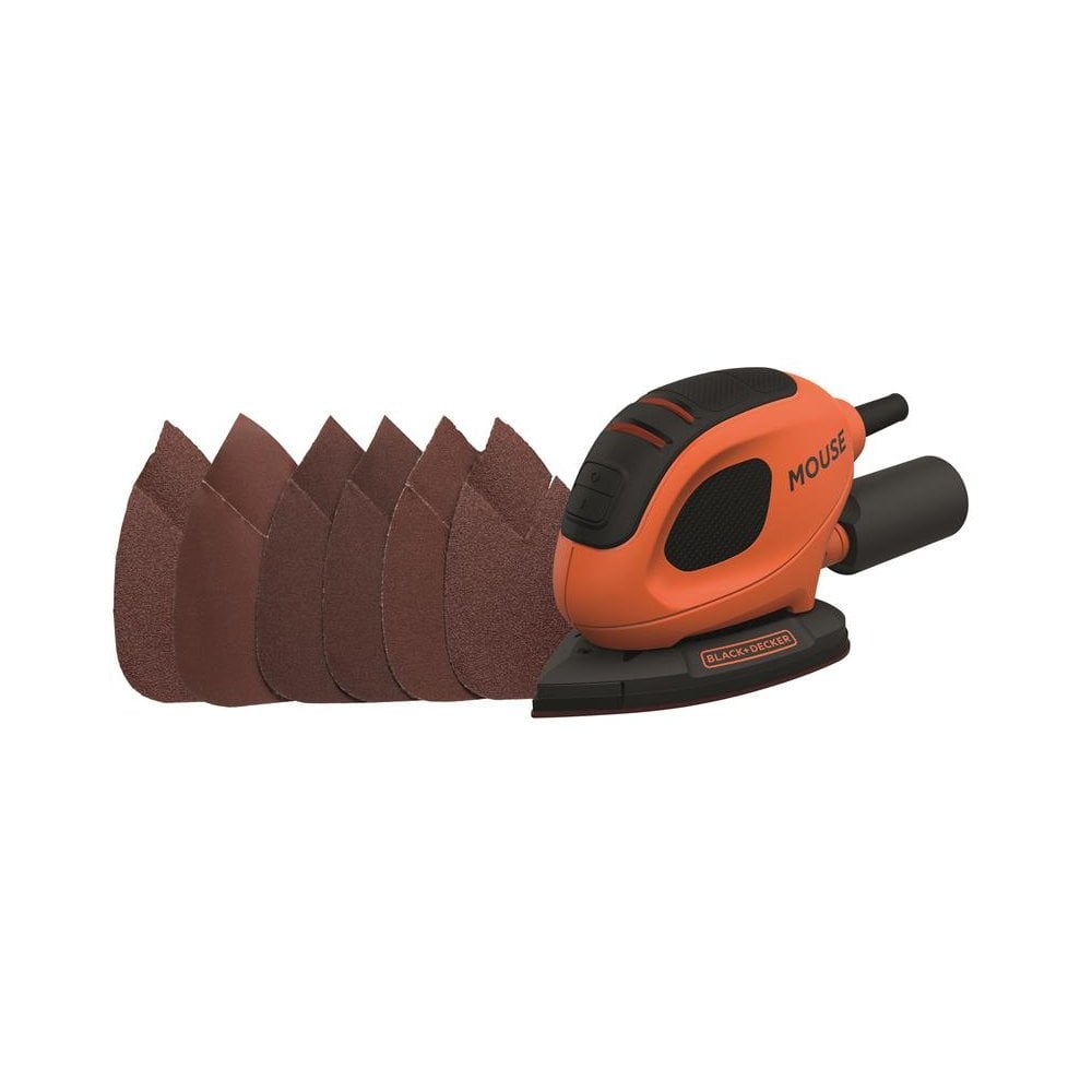 BLACK + DECKER 55W Mouse Sander + 6 Sanding Sheets