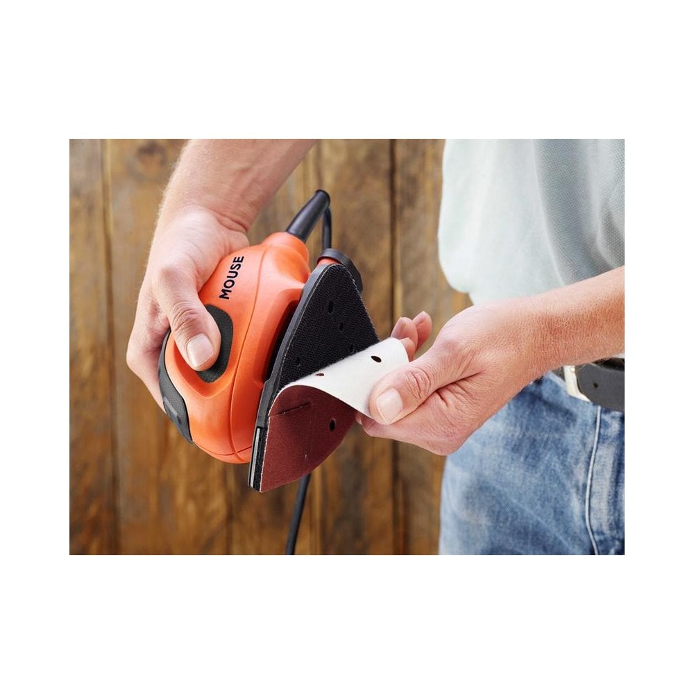 BLACK + DECKER 55W Mouse Sander + 6 Sanding Sheets