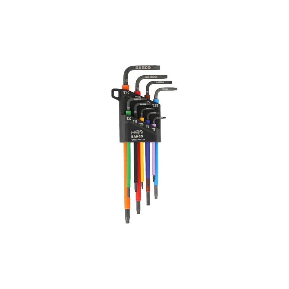Bahco C1997TORX/9P Long TORX® Coloured L-Key Set, 9 Piece