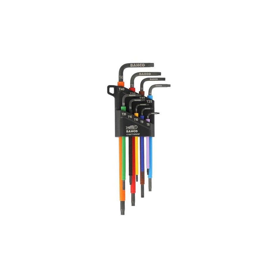Bahco C1997TORX/9P Long TORX® Coloured L-Key Set, 9 Piece