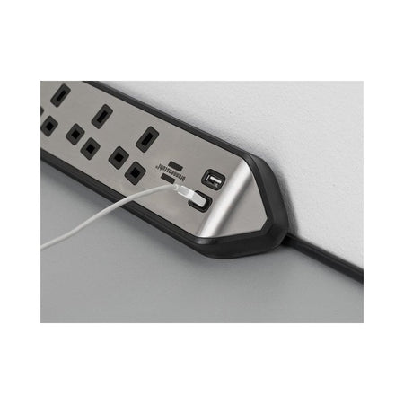 Brennenstuhl estilo Corner Extension Lead 240V 3-Gang 13A Black 2m