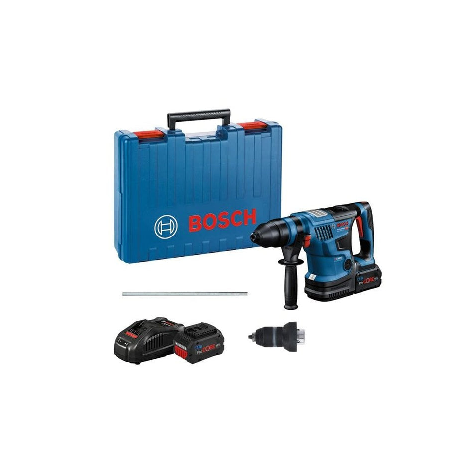 Bosch GBH 18V-34 CF Pro BITURBO SDS-Plus Rotary Hammer 18V 2 x 8.0Ah ProCORE18V Li-ion