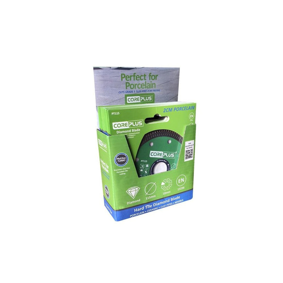 CorePlus Porcelain Diamond Blade 115mm CDU of 15 Blades