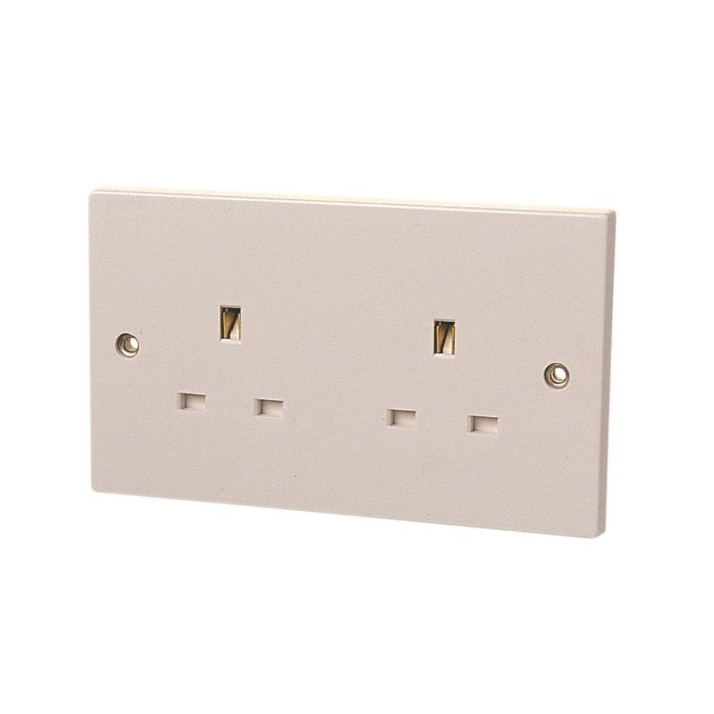 Dencon Unswitched Socket 2-Gang 13A