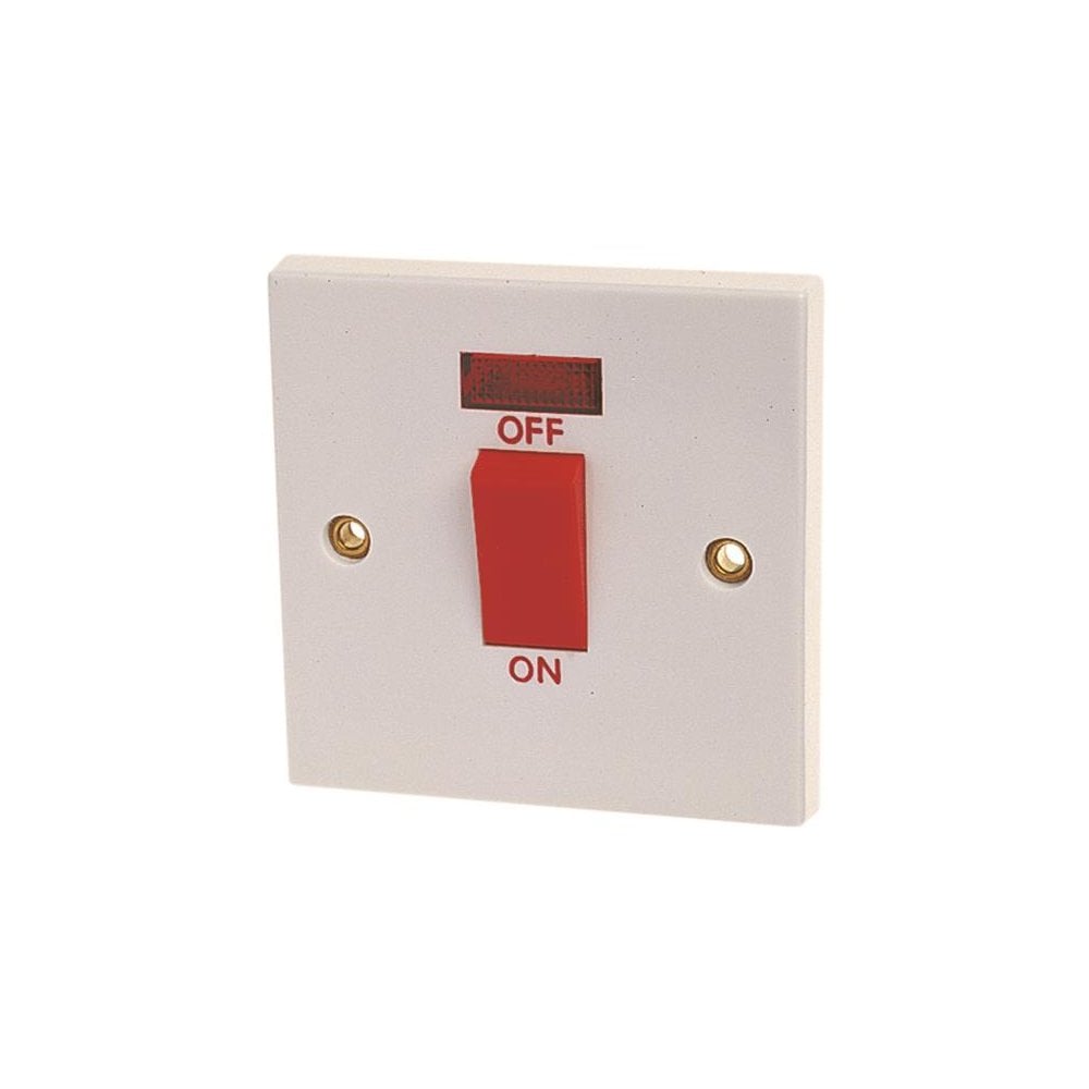 Dencon Double Pole Switch with Pilot Lamp 45A