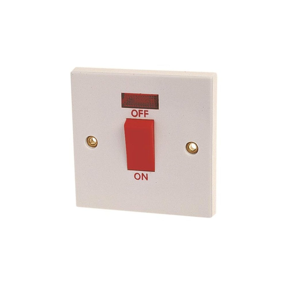 Dencon Double Pole Switch with Pilot Lamp 45A