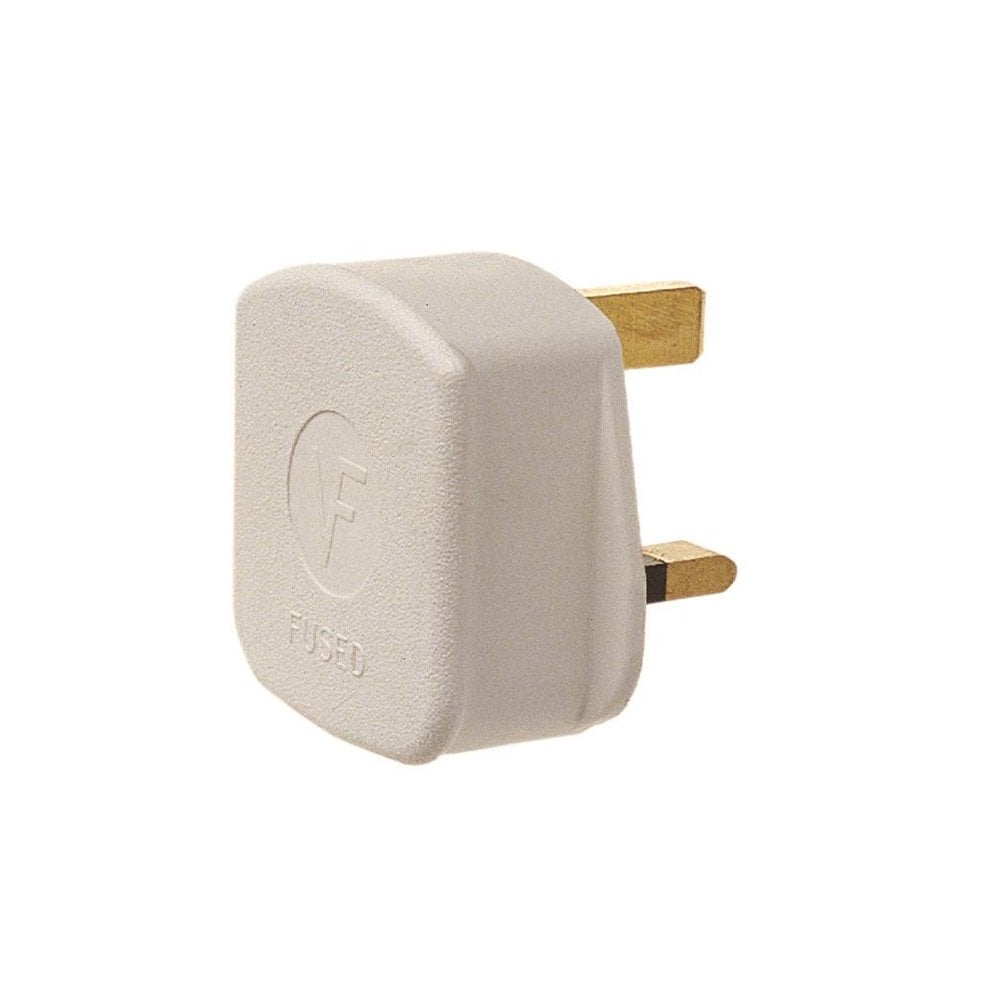 Dencon 3 Pin Rubber Plug 13A White