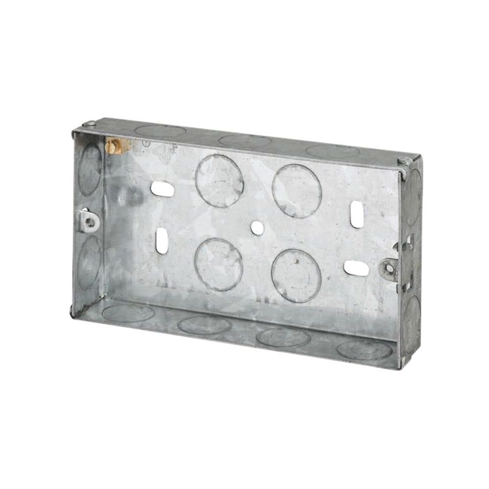 Dencon Metal Back Box 2-Gang 25mm