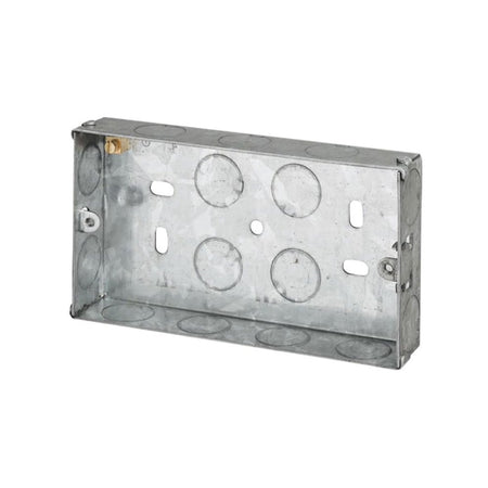 Dencon Metal Back Box 2-Gang 25mm