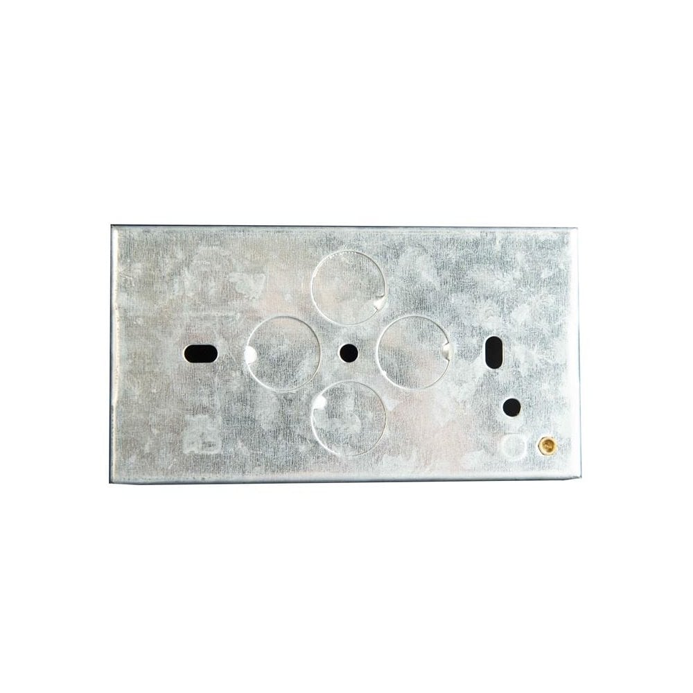 Dencon Metal Back Box 2-Gang 35mm