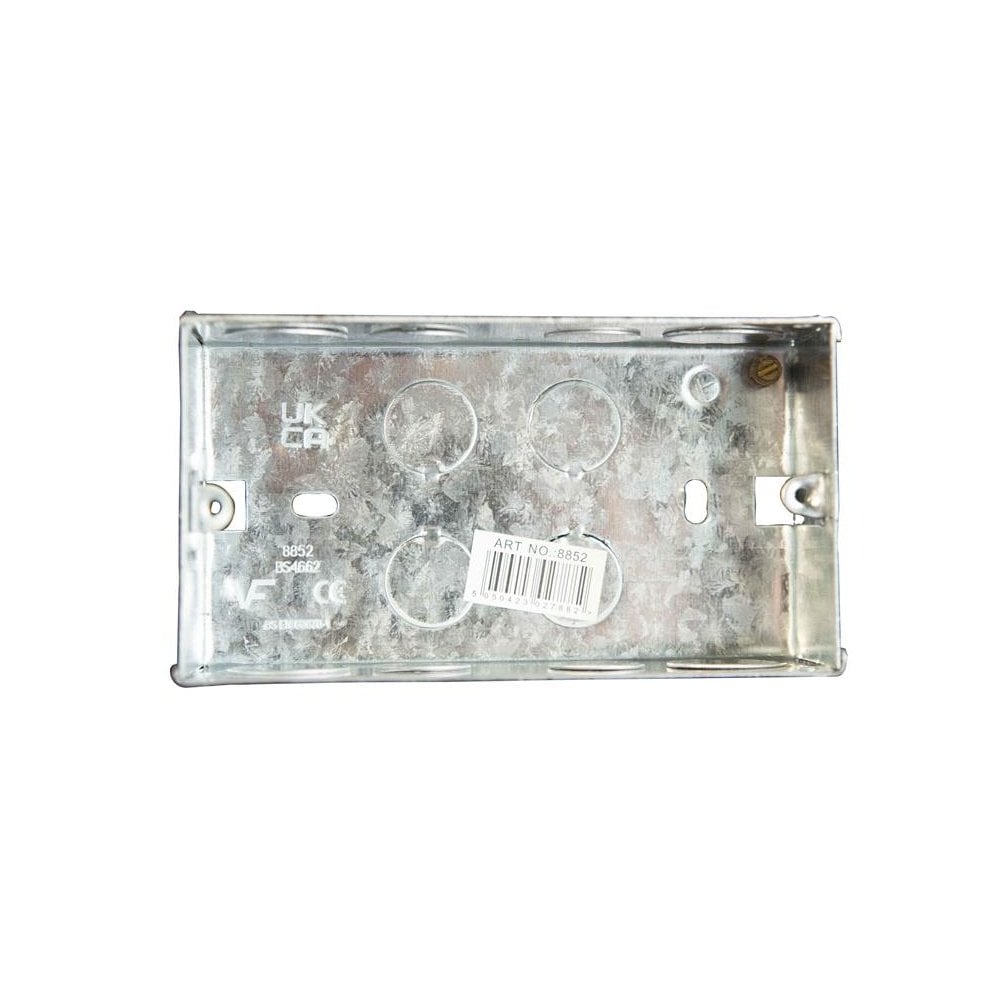 Dencon Metal Back Box 2-Gang 45mm