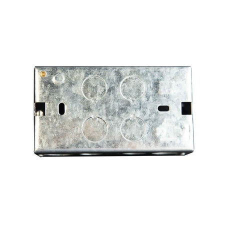 Dencon Metal Back Box 2-Gang 45mm
