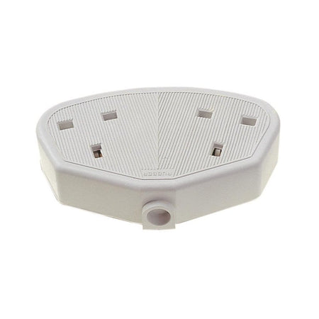 Dencon Rubber Trailing Socket 13A 2-Gang White