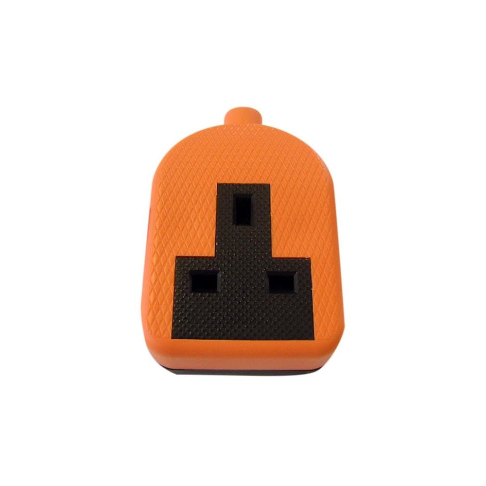 Dencon Trailing Socket 13A 1-Gang Orange
