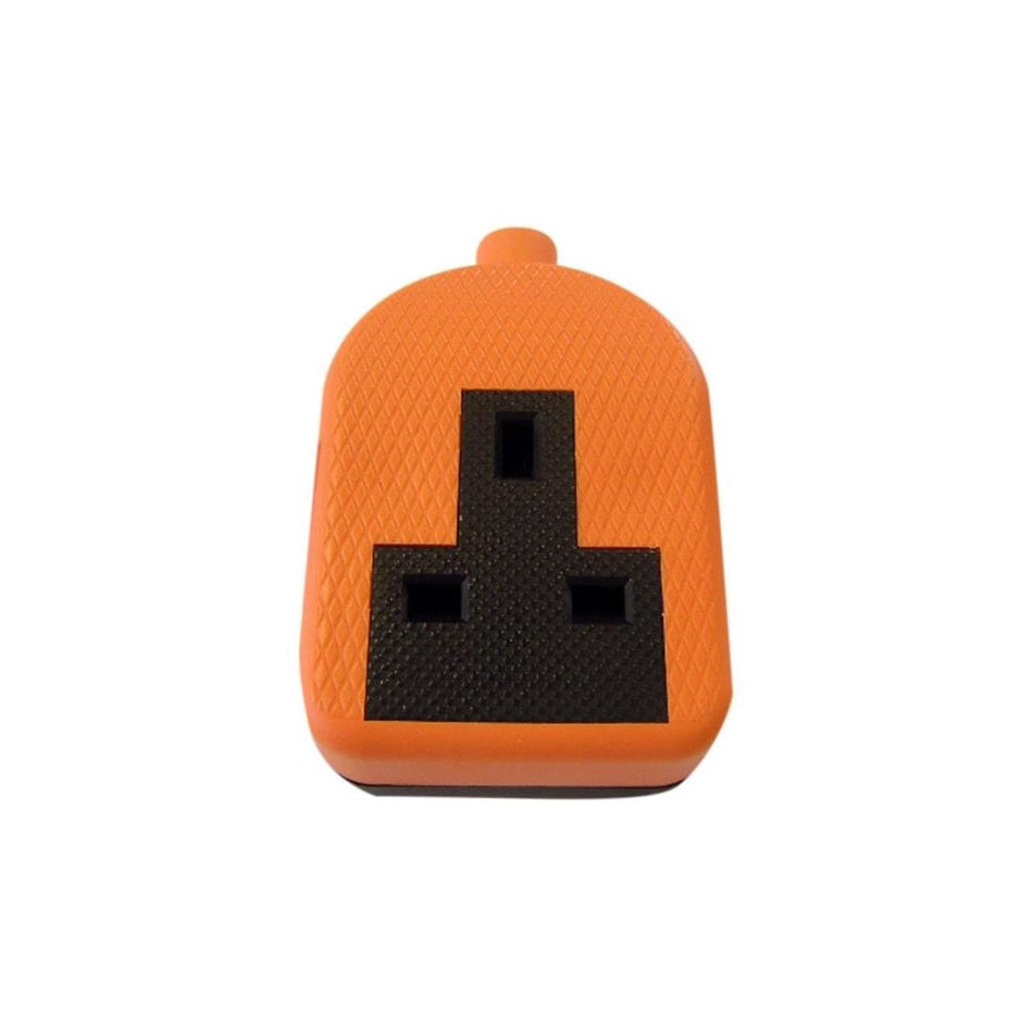 Dencon Trailing Socket 13A 1-Gang Orange