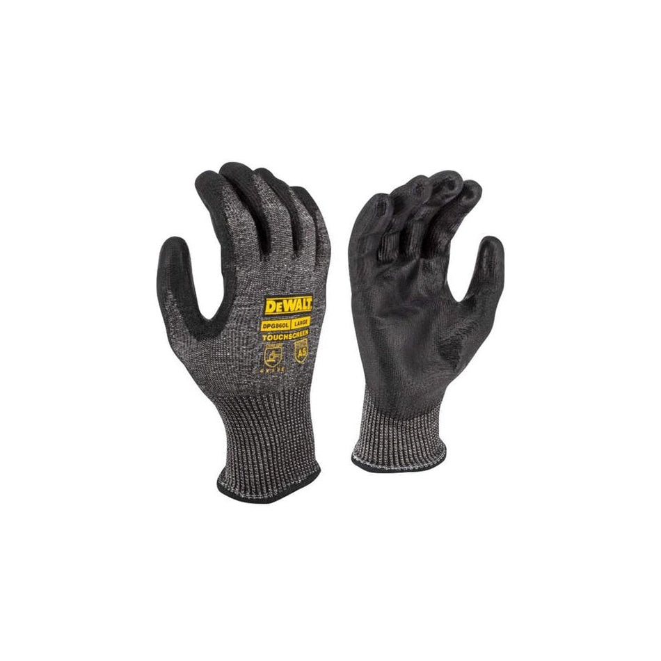 DeWALT Power Tools Cut D Touchscreen Gloves - L (Size 9)