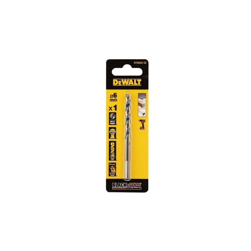 DeWALT Power Tools BLACK&GOLD HSS Drill Bit 6.5mm